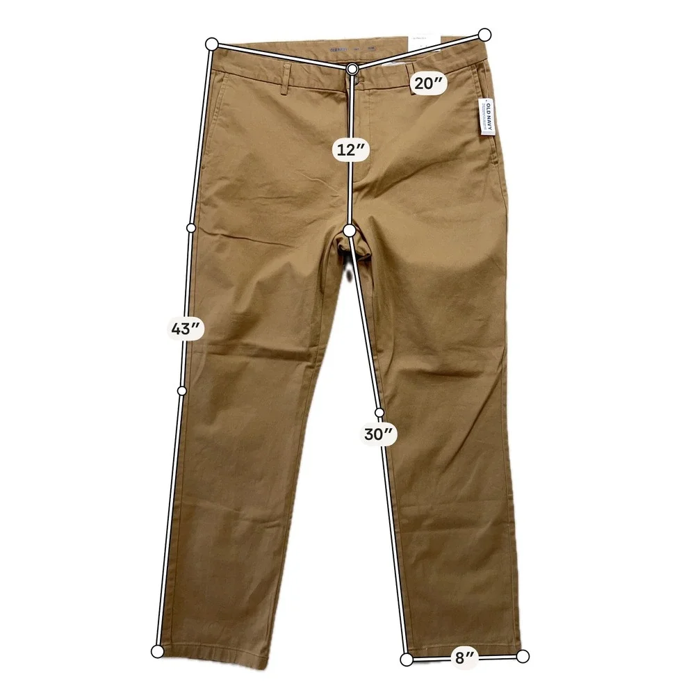 Old Navy Mens Built-In Flex Slim Chino Pants Khaki Brown 38x32 408047-03-1